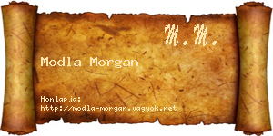 Modla Morgan névjegykártya